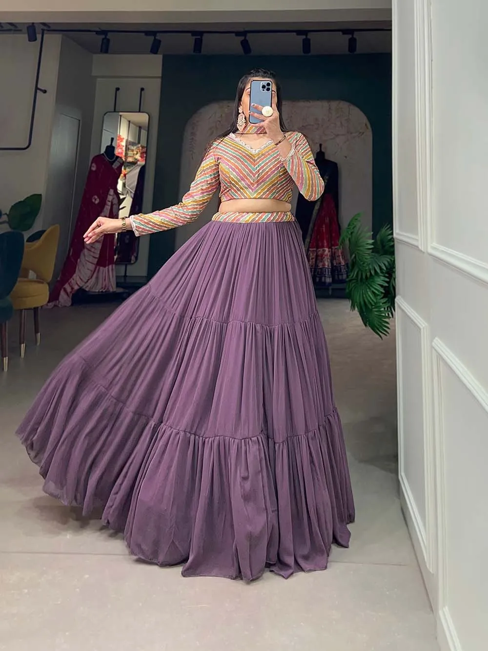 Enchanting Lavender Lehenga Choli: Grace the Wedding Season with Fairytale Elegance