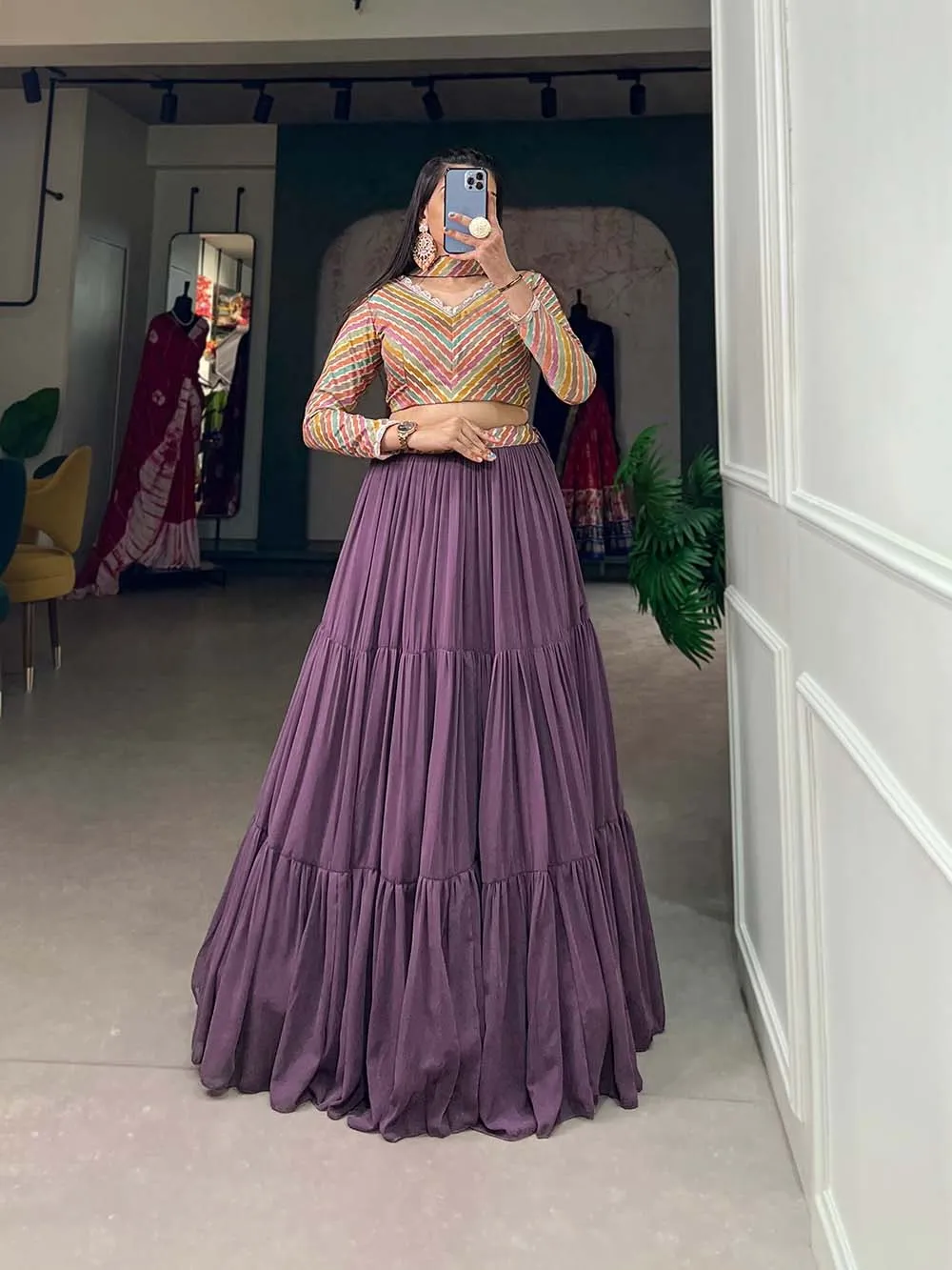Enchanting Lavender Lehenga Choli: Grace the Wedding Season with Fairytale Elegance