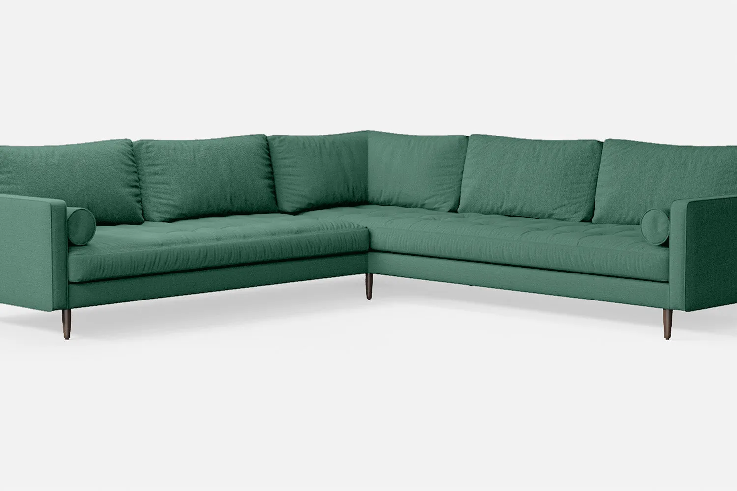 Gela 5 Seater Corner Sofa Mint Green Linen Fabric