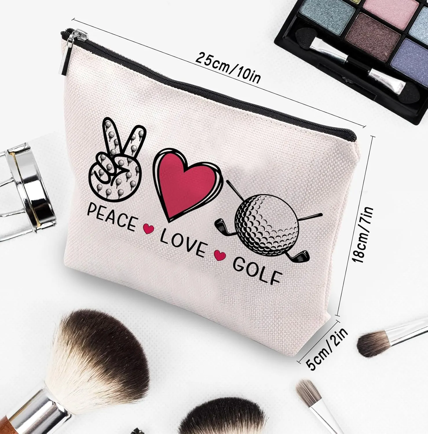 Golf Gifts Makeup Cosmetic Bag, Birthday Gifts for Golf Lover, Golfing Gift for Golfer Women Pouch