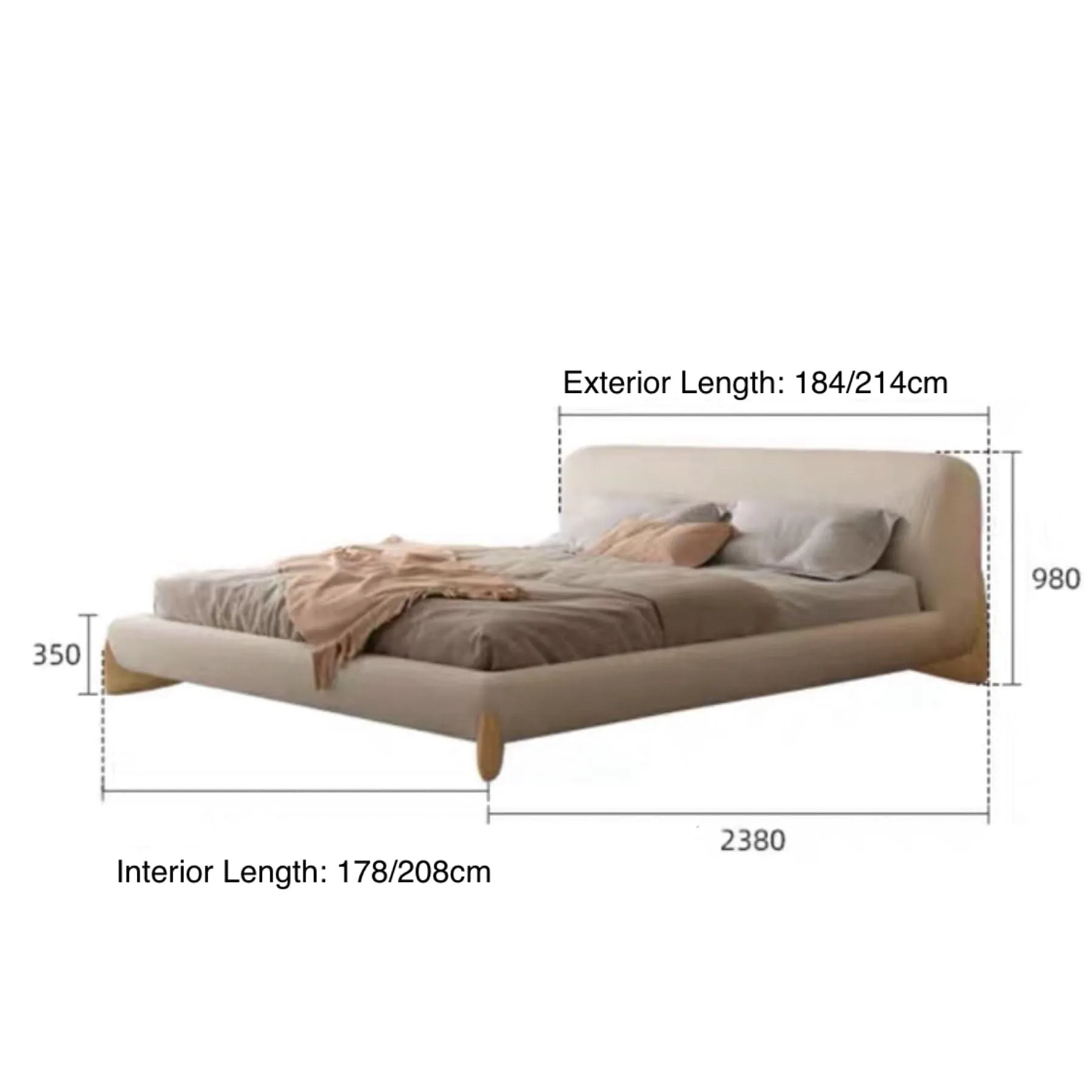 Grecan Boucle Bed Frame