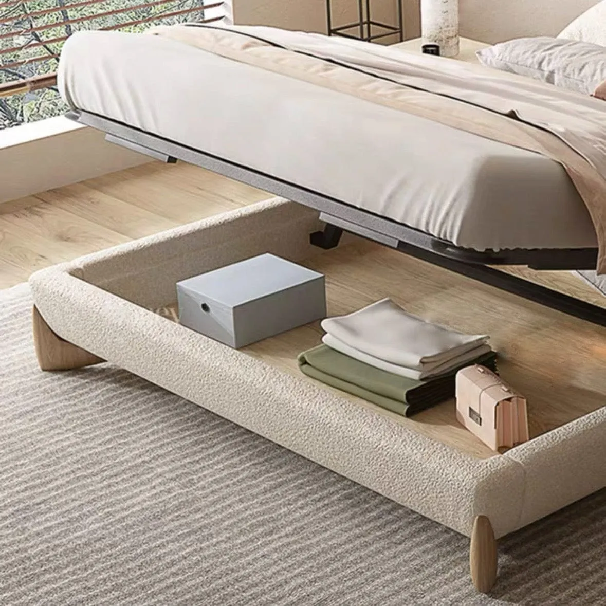 Grecan Boucle Bed Frame