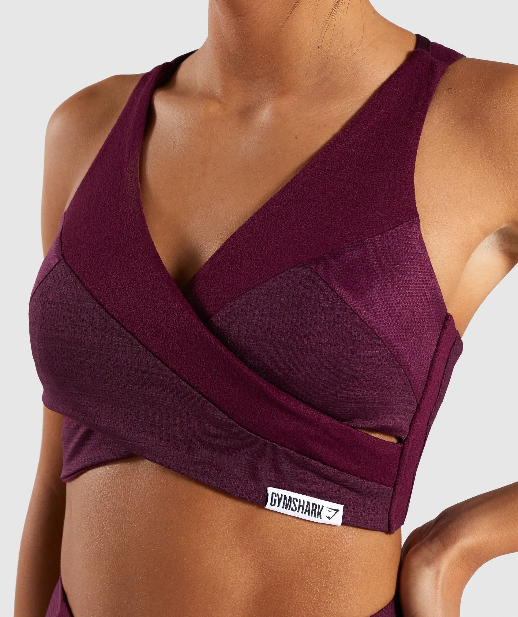 Gymshark True Texture Bralette - Dark Ruby