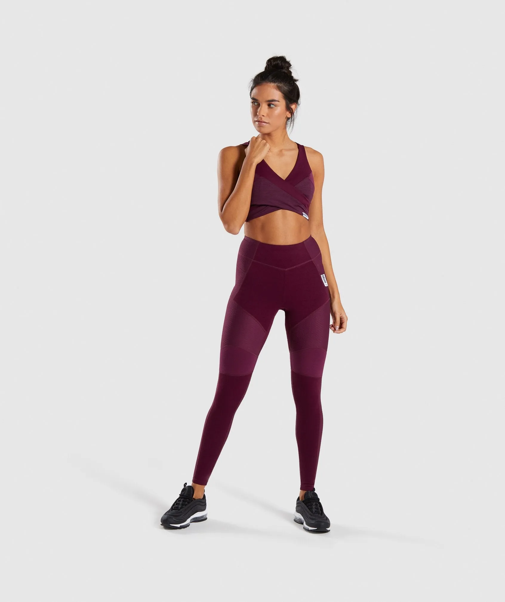 Gymshark True Texture Bralette - Dark Ruby