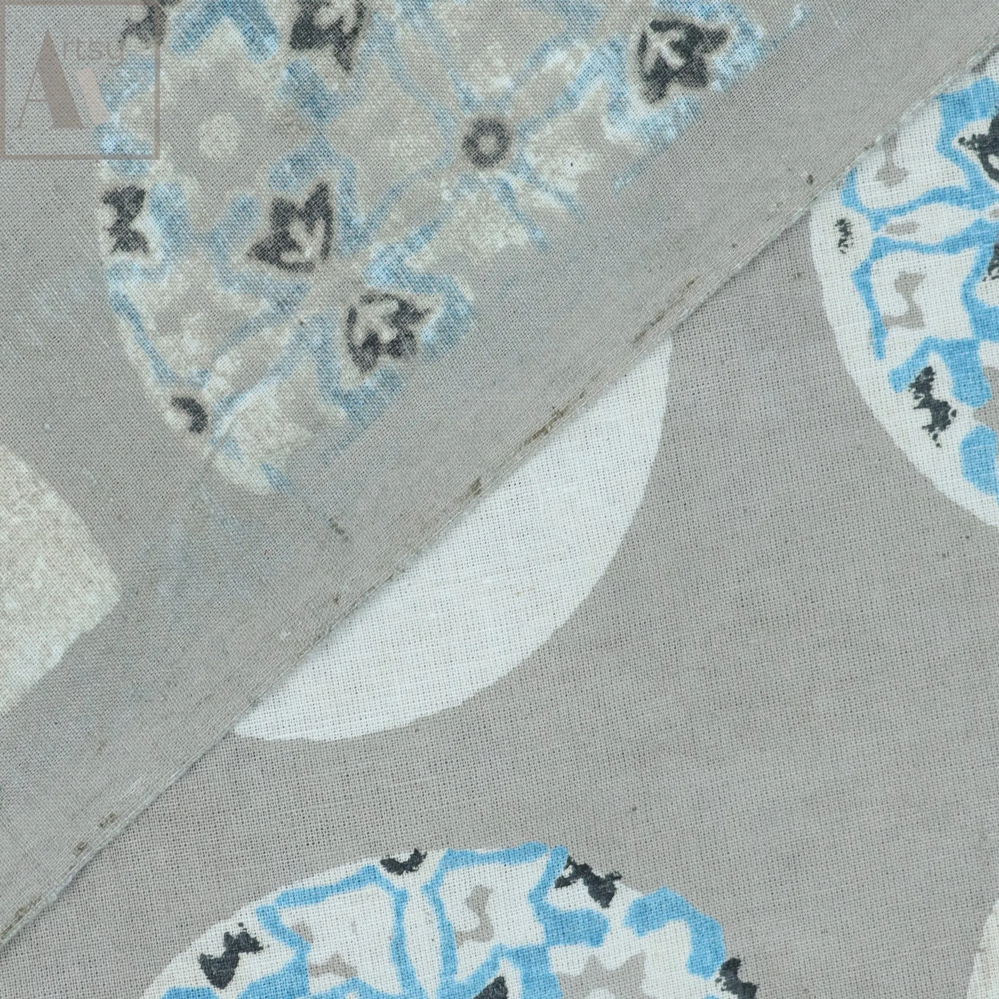 Hand Block Rangoli Printed Voile Pure Cotton Fabric