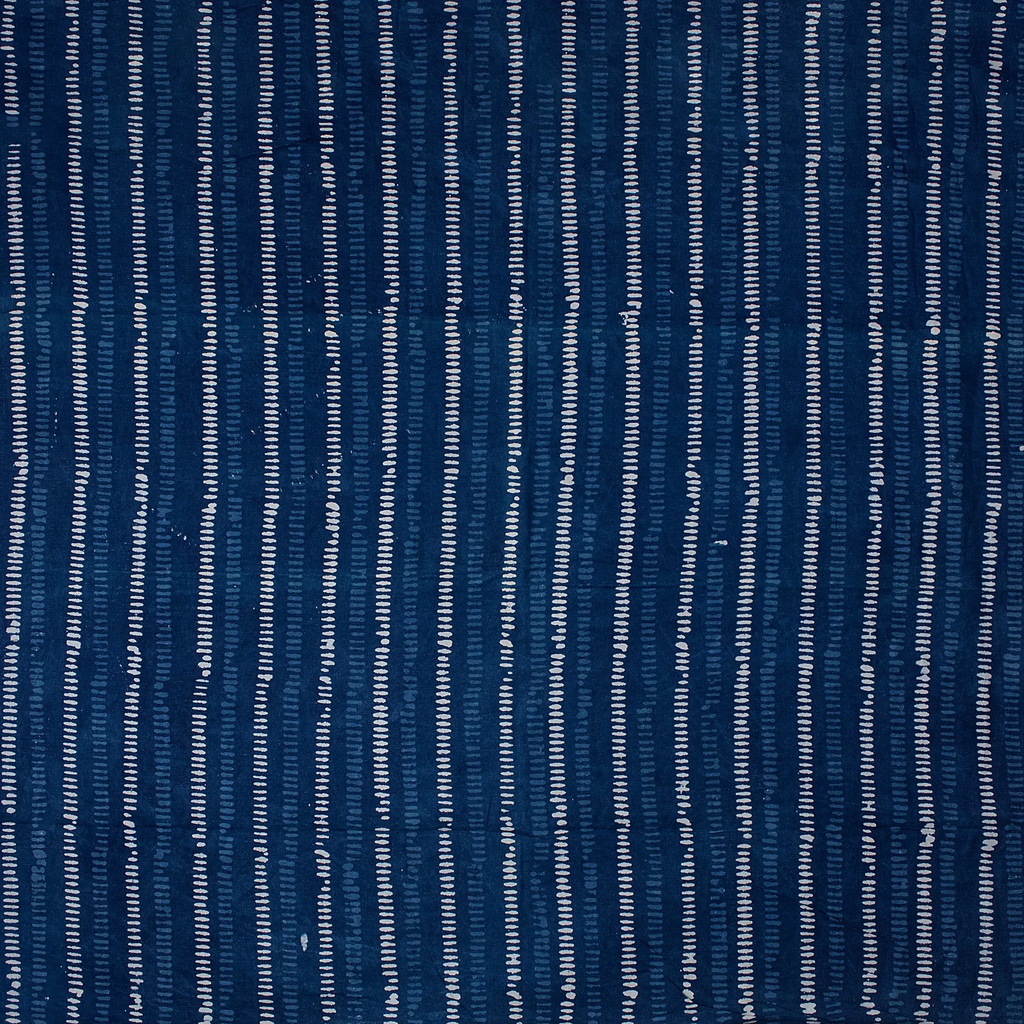Indigo Block Striped Print Fabric