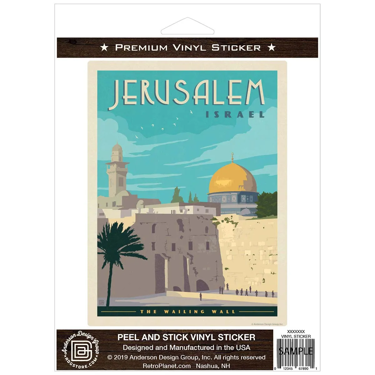 Jerusalem Israel Wailing Wall Vinyl Sticker