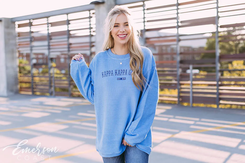 Kappa Kappa Gamma Classic Corduroy Sweatshirt