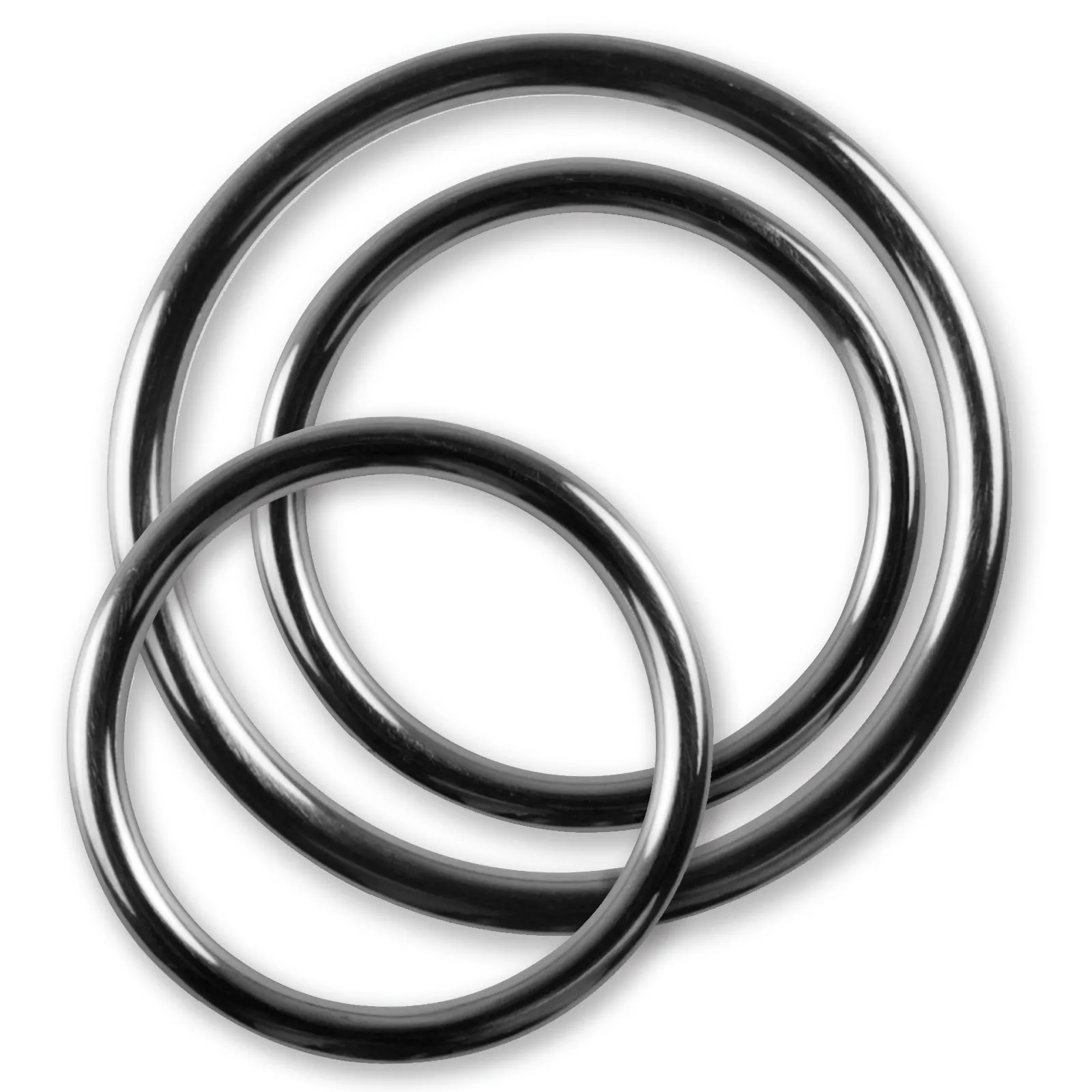 LeLuv Stainless Steel Glans/Penis Rings | 5mm-6mm Round Gauge | 22mm-64mm Inner Diameter