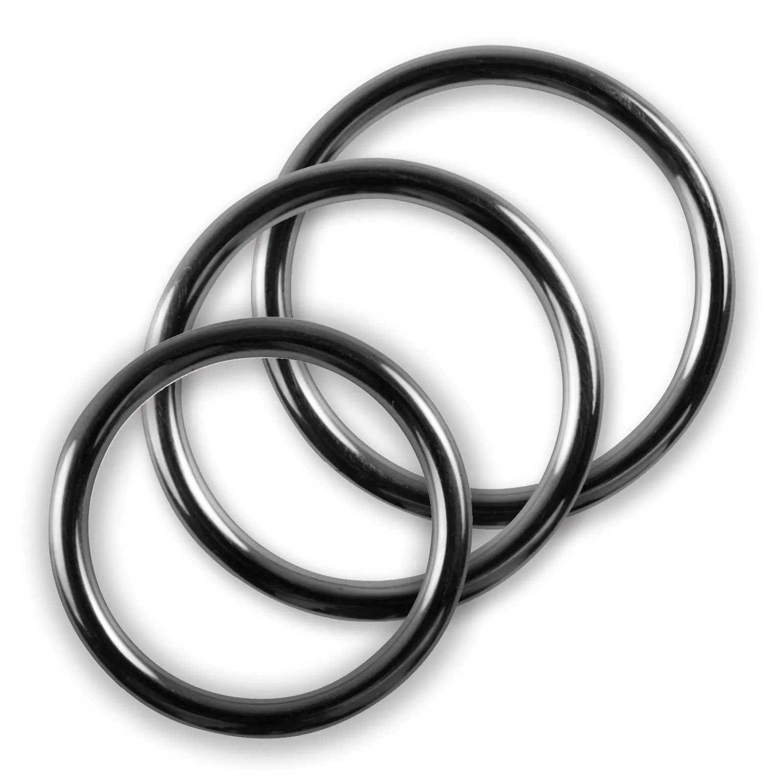 LeLuv Stainless Steel Glans/Penis Rings | 5mm-6mm Round Gauge | 22mm-64mm Inner Diameter