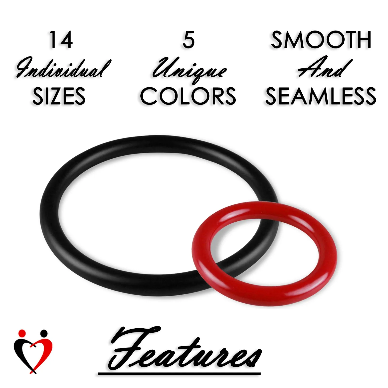 LeLuv Stainless Steel Glans/Penis Rings | 5mm-6mm Round Gauge | 22mm-64mm Inner Diameter