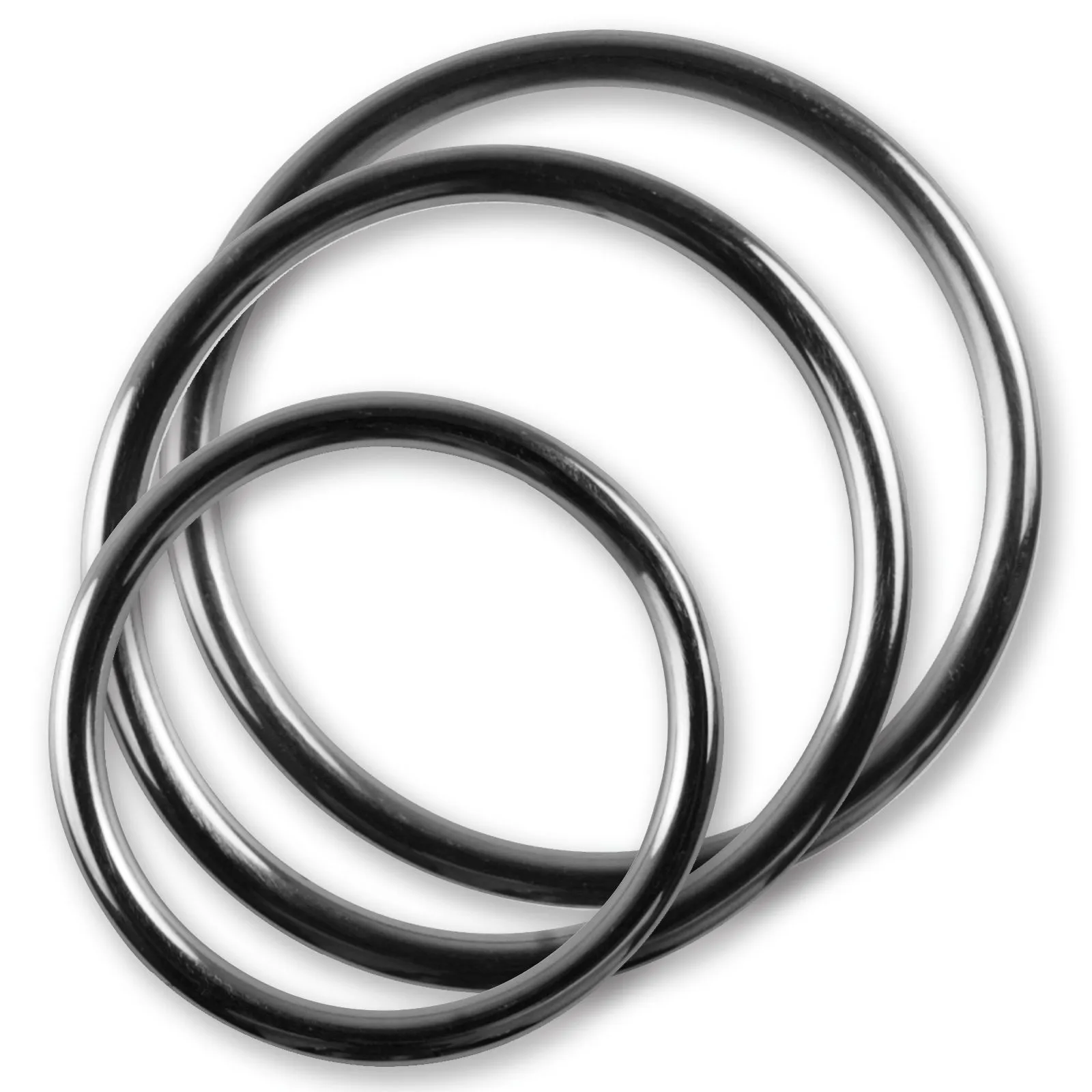 LeLuv Stainless Steel Glans/Penis Rings | 5mm-6mm Round Gauge | 22mm-64mm Inner Diameter