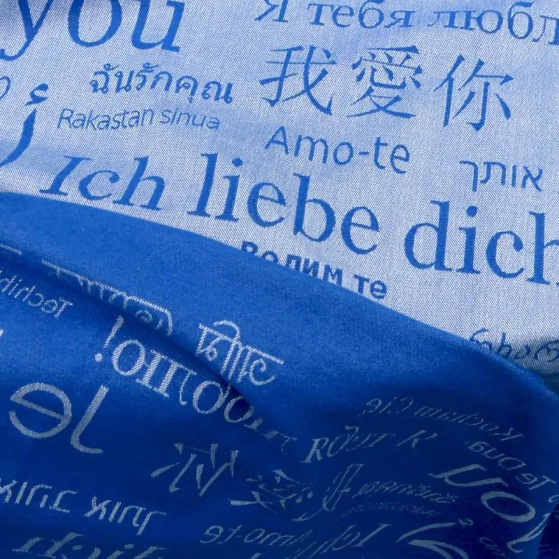 Love Blue tussah silk Woven Wrap by Didymos
