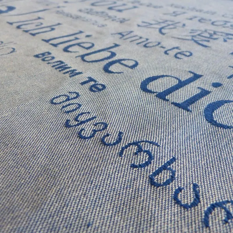 Love Blue tussah silk Woven Wrap by Didymos