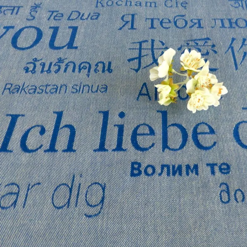 Love Blue tussah silk Woven Wrap by Didymos