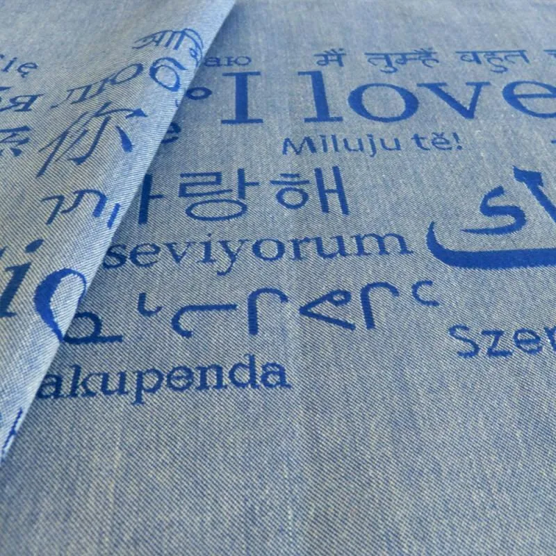 Love Blue tussah silk Woven Wrap by Didymos