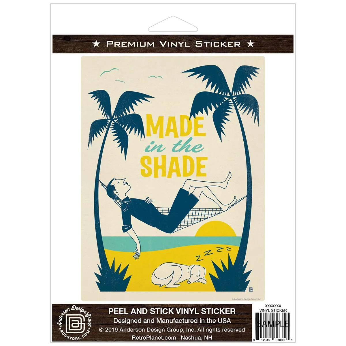 Made In The Shade Beach Vinyl Sticker