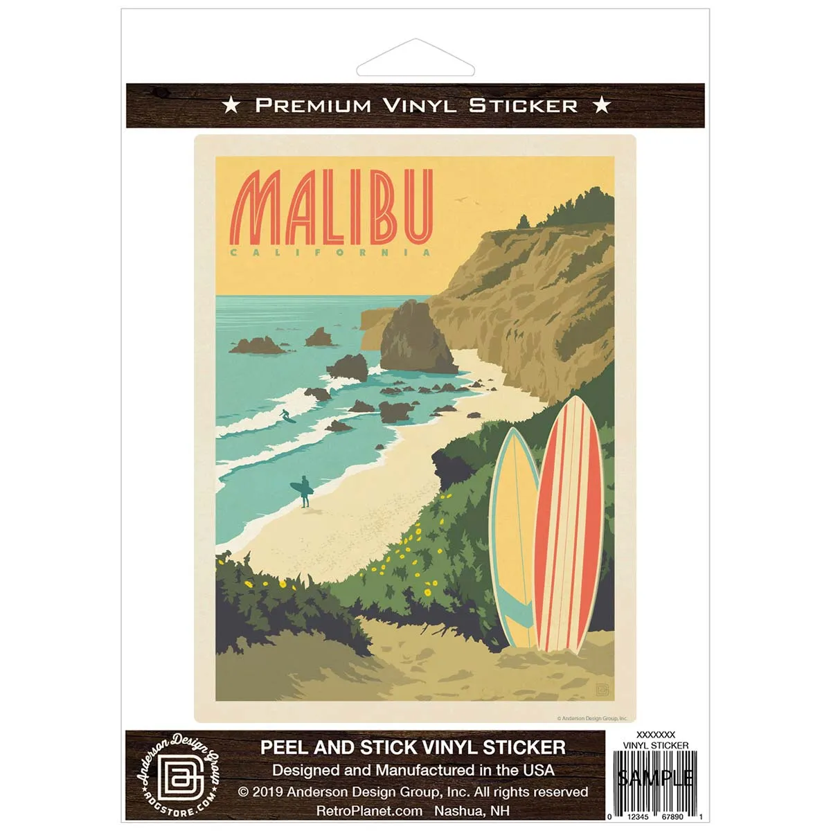 Malibu California Vinyl Sticker