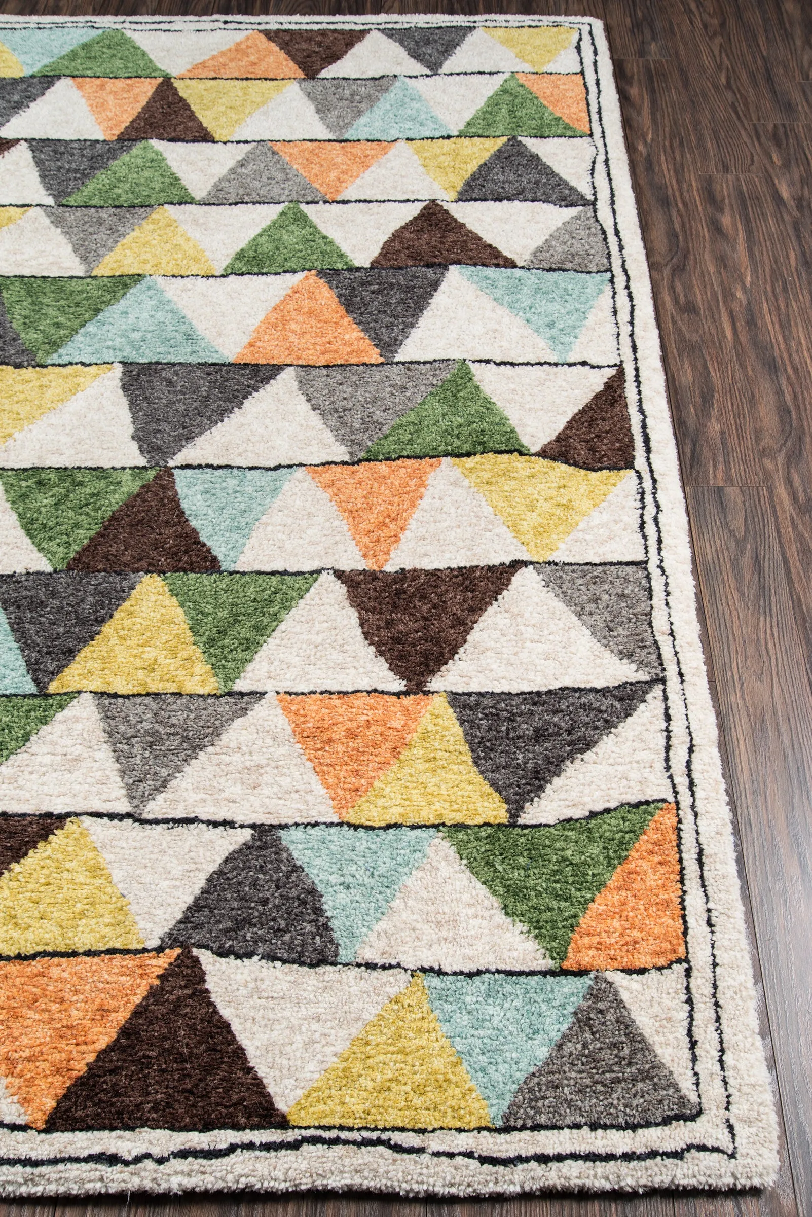 Modern Table Tufted Multicolored Rug