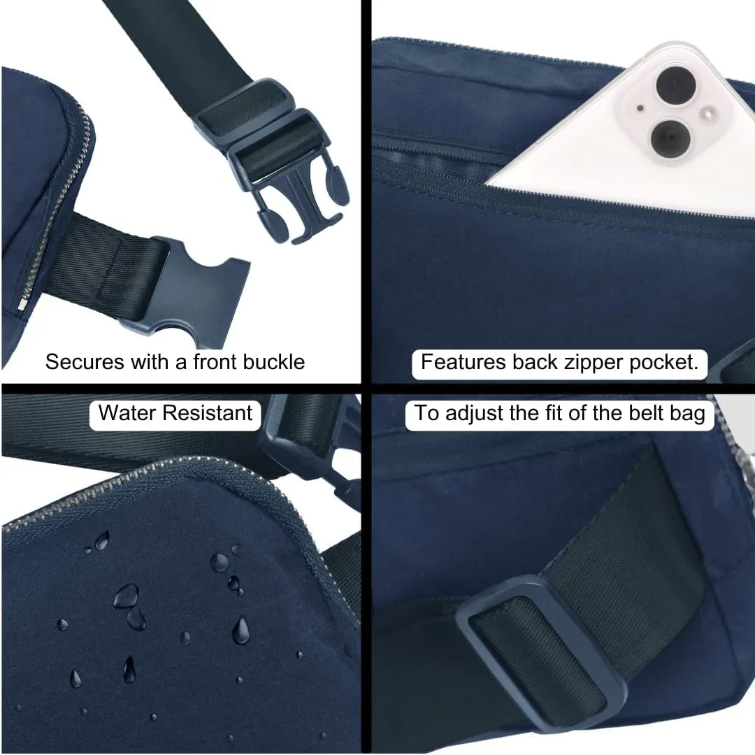 NGIL Mini Belt Bag for Women Crossbody Pack Workout Traveling Running Hiking Waist Bag with Adjustable Strap(Blue)