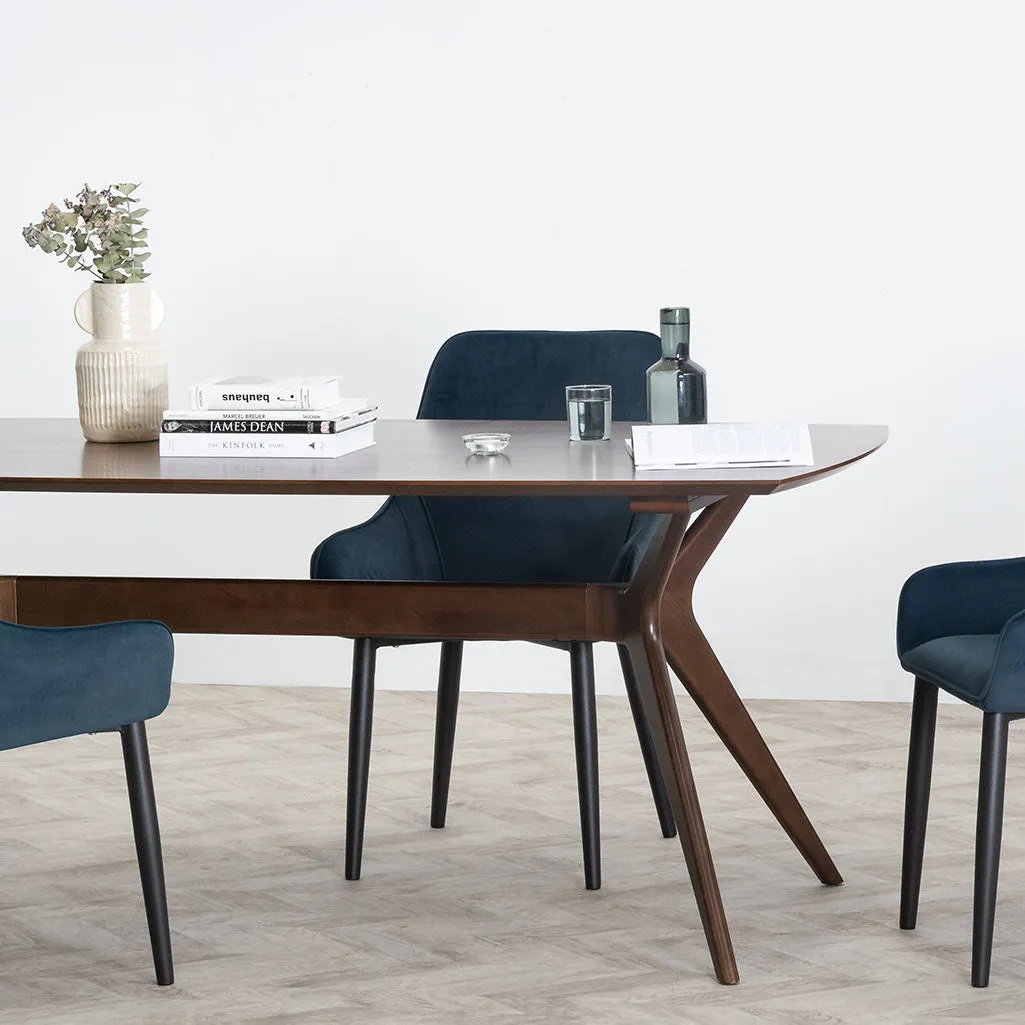 Nora 1.85m Dining Table - Walnut