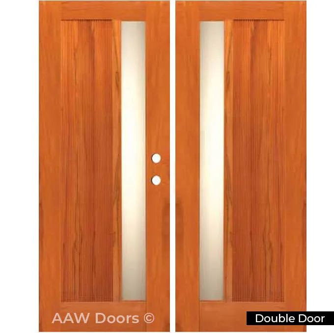 Retro 13 - Exterior Modern Mahogany Wood Entry Solid Front Door