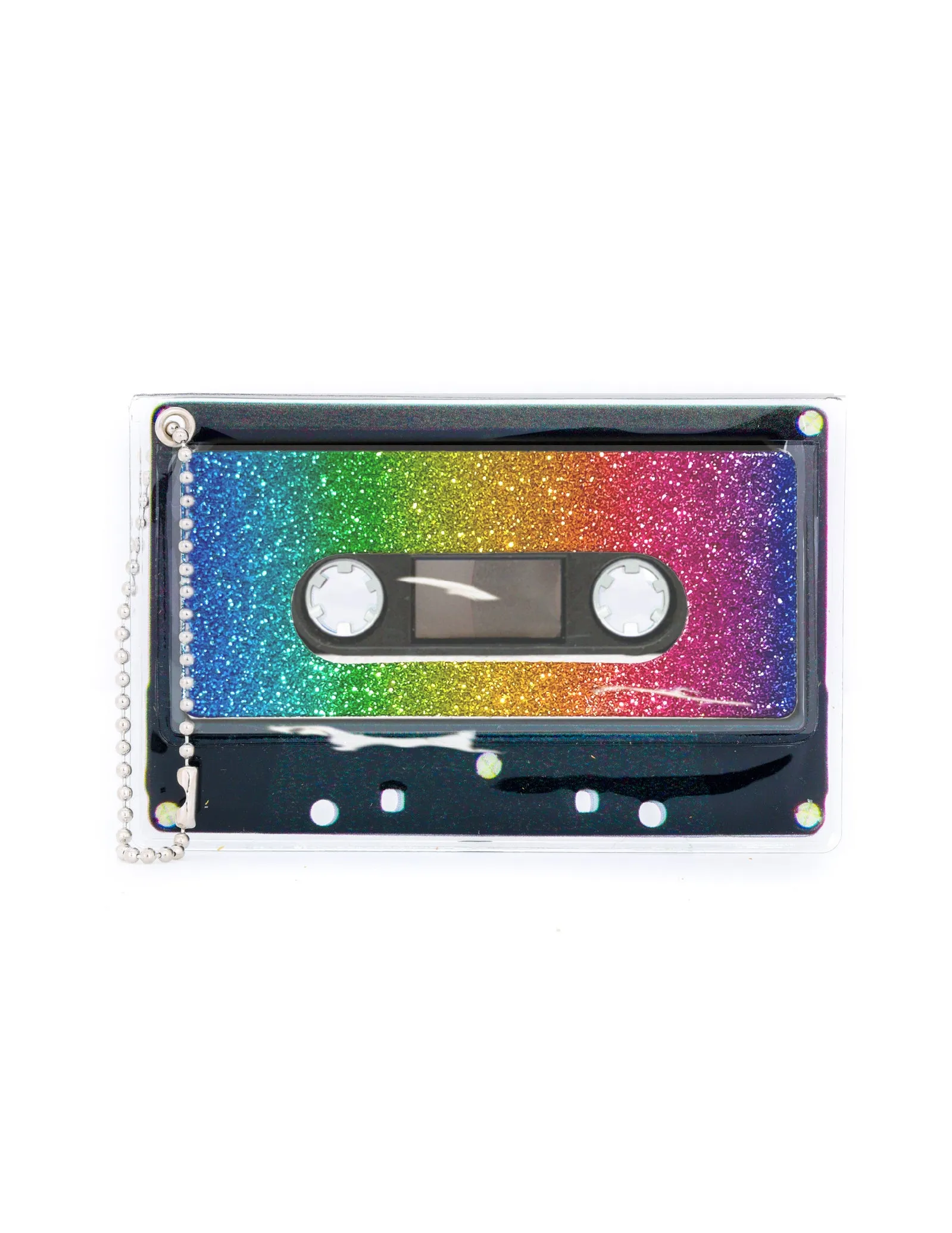 Retro Cassette Tape | Deco Sticker Tag | DAZZLER Rainbow Glitter