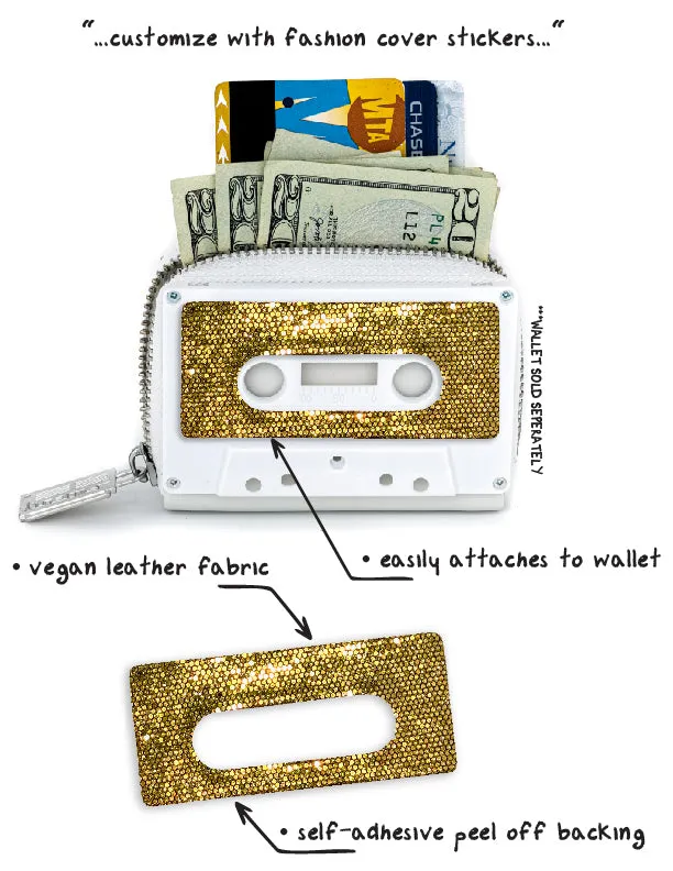 Retro Cassette Tape | Deco Sticker Tag | GLAM Gold