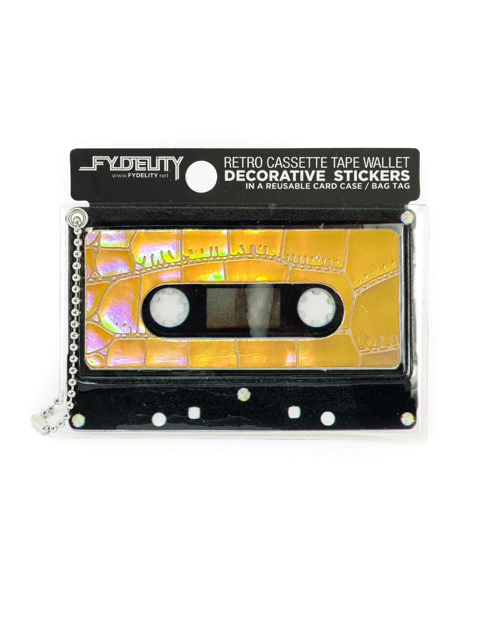 Retro Cassette Tape | Deco Sticker Tag | LASER Gold Gator