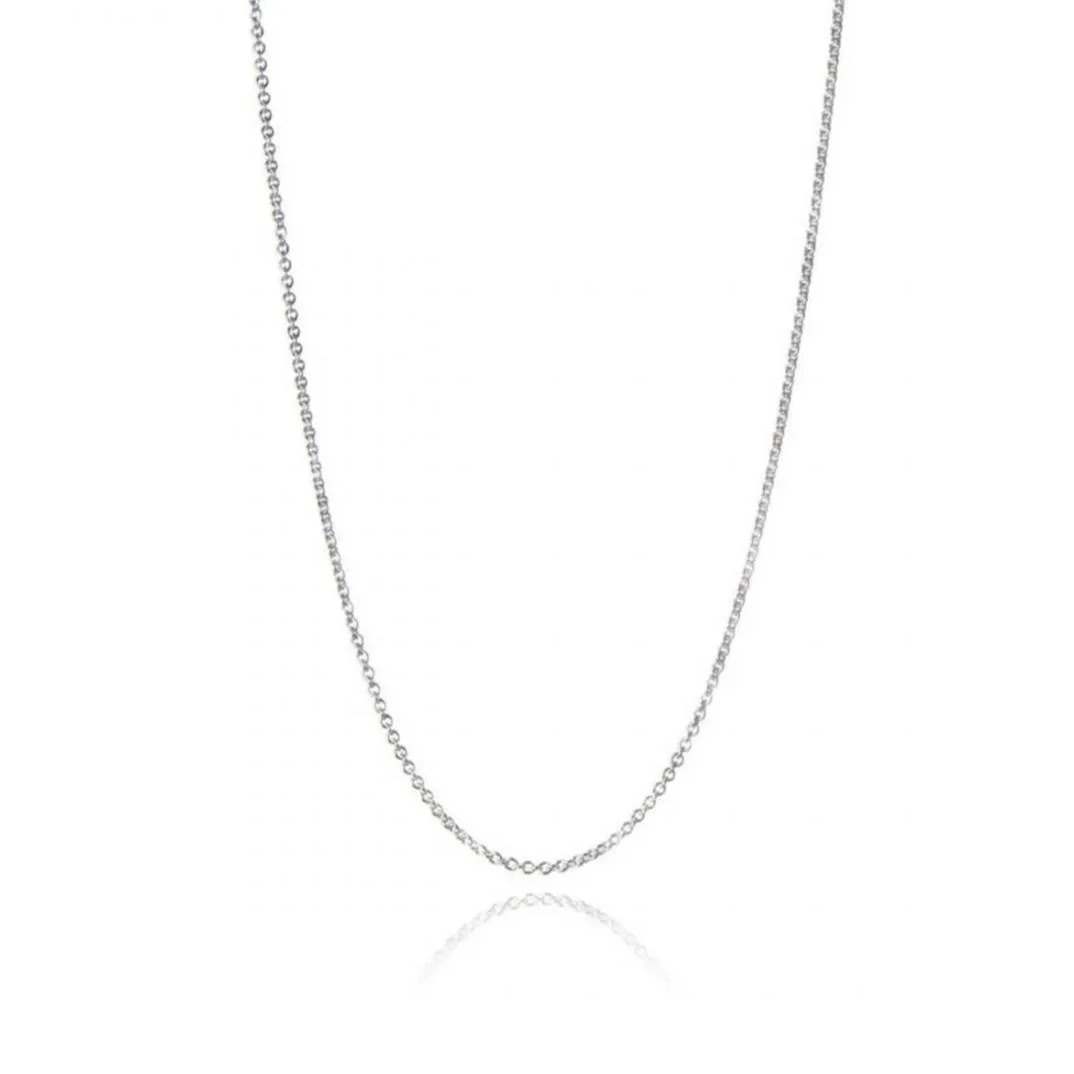 Sterling Silver Open Trace Chain Necklace 1.1mm