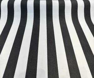 Sunbrella Maxim Classic Black Natural Stripe Outdoor Fabric By the yard