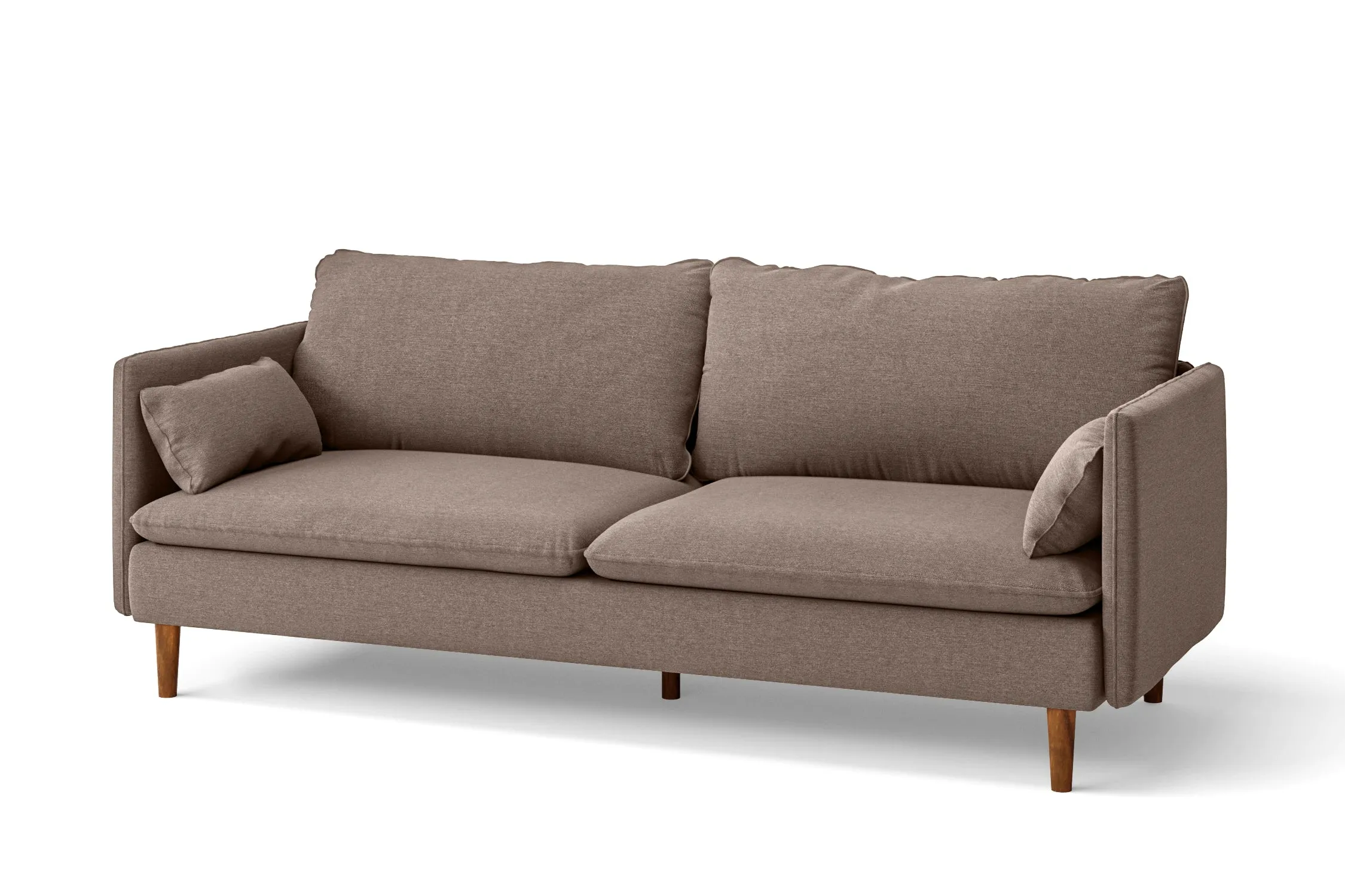 Tirreni 3 Seater Sofa Caramel Linen Fabric