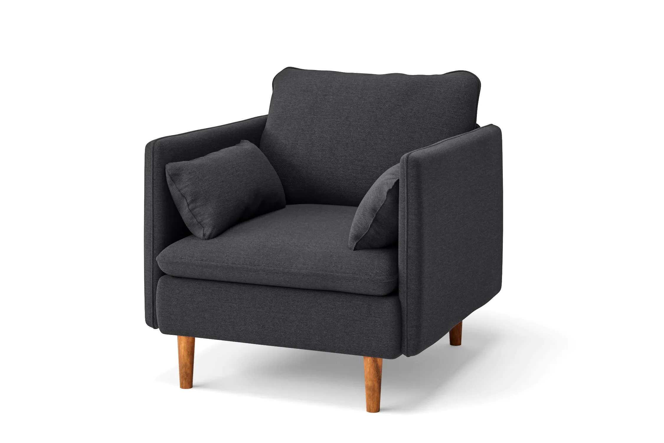 Tirreni Armchair Dark Grey Linen Fabric