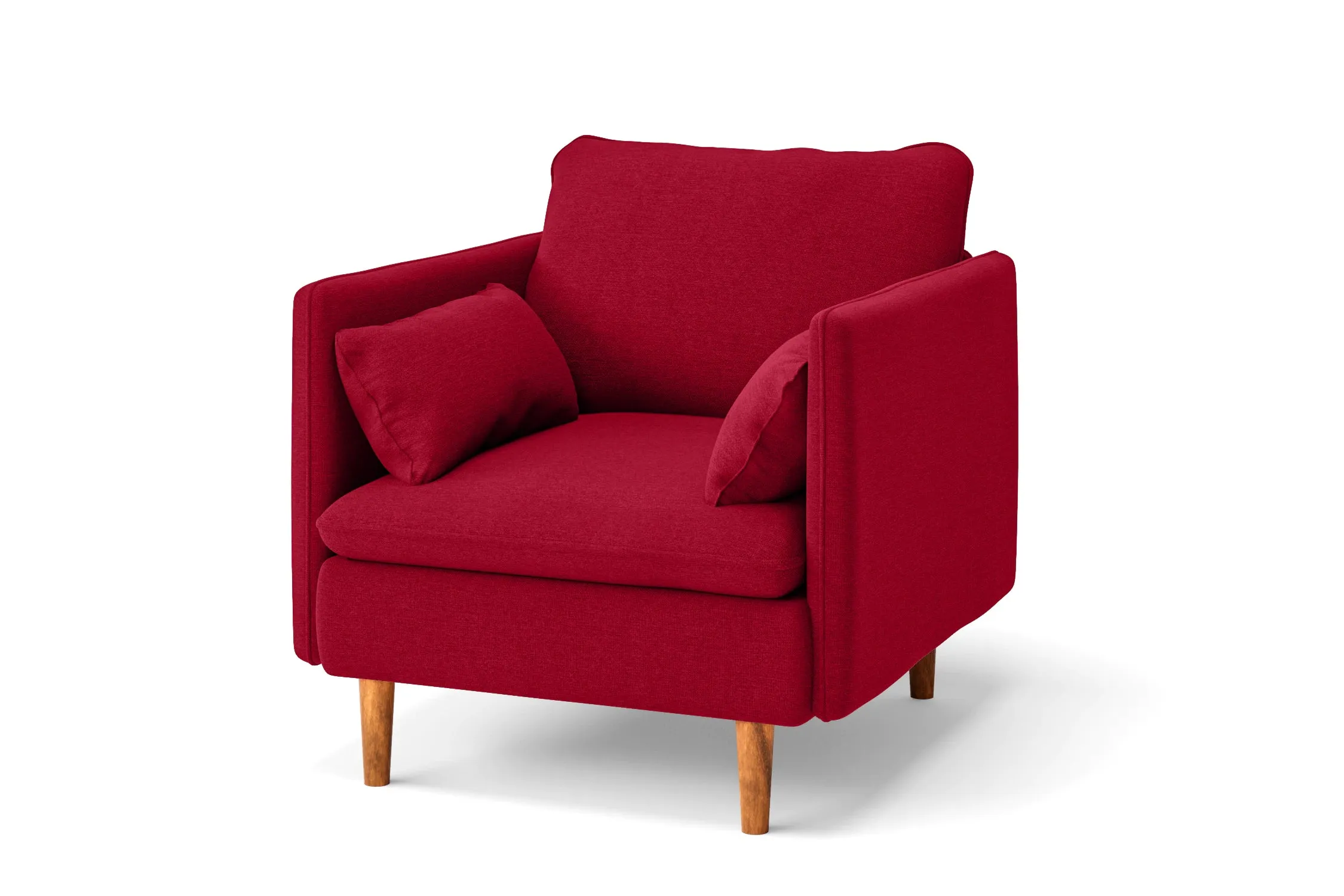 Tirreni Armchair Red Linen Fabric