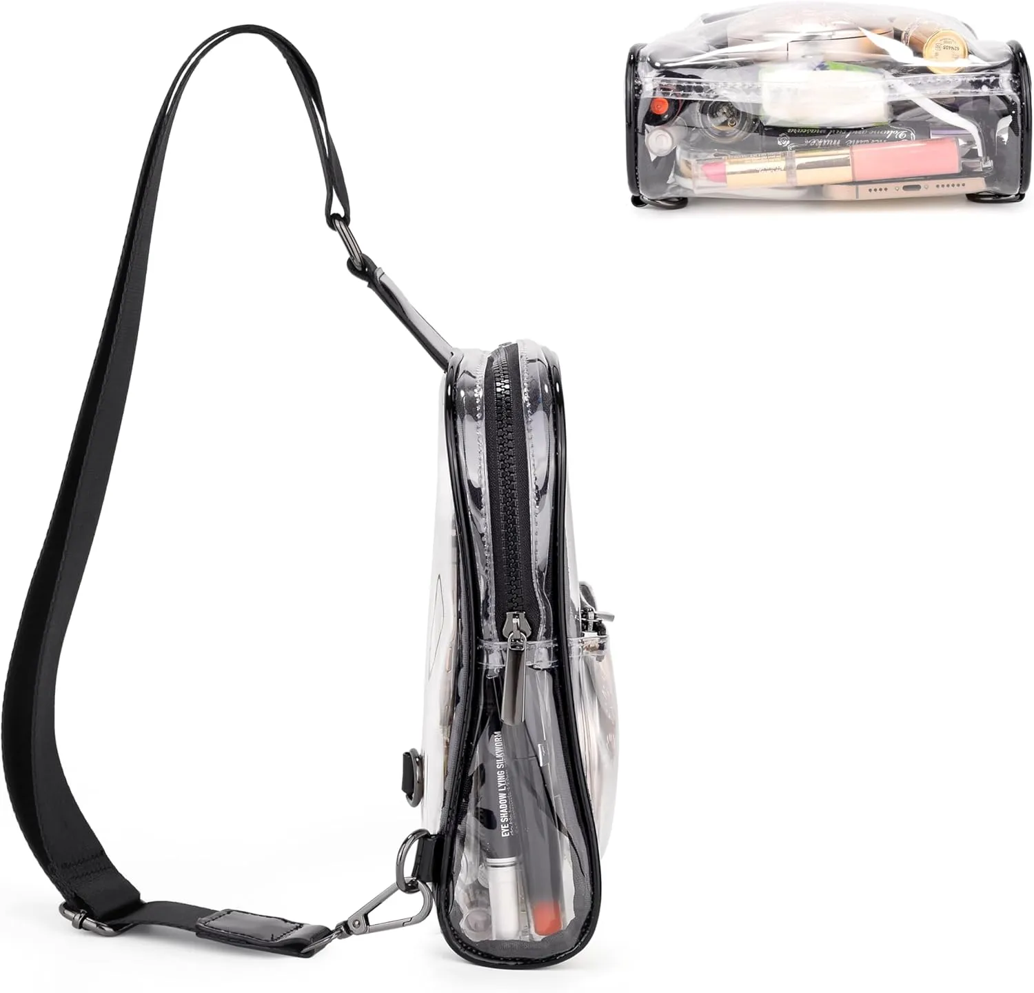 Uromee Sling Bag for Women Crossbody Purse Vegan Leather Fashion Fanny Pack Chest Bag Convertible Small Backpack