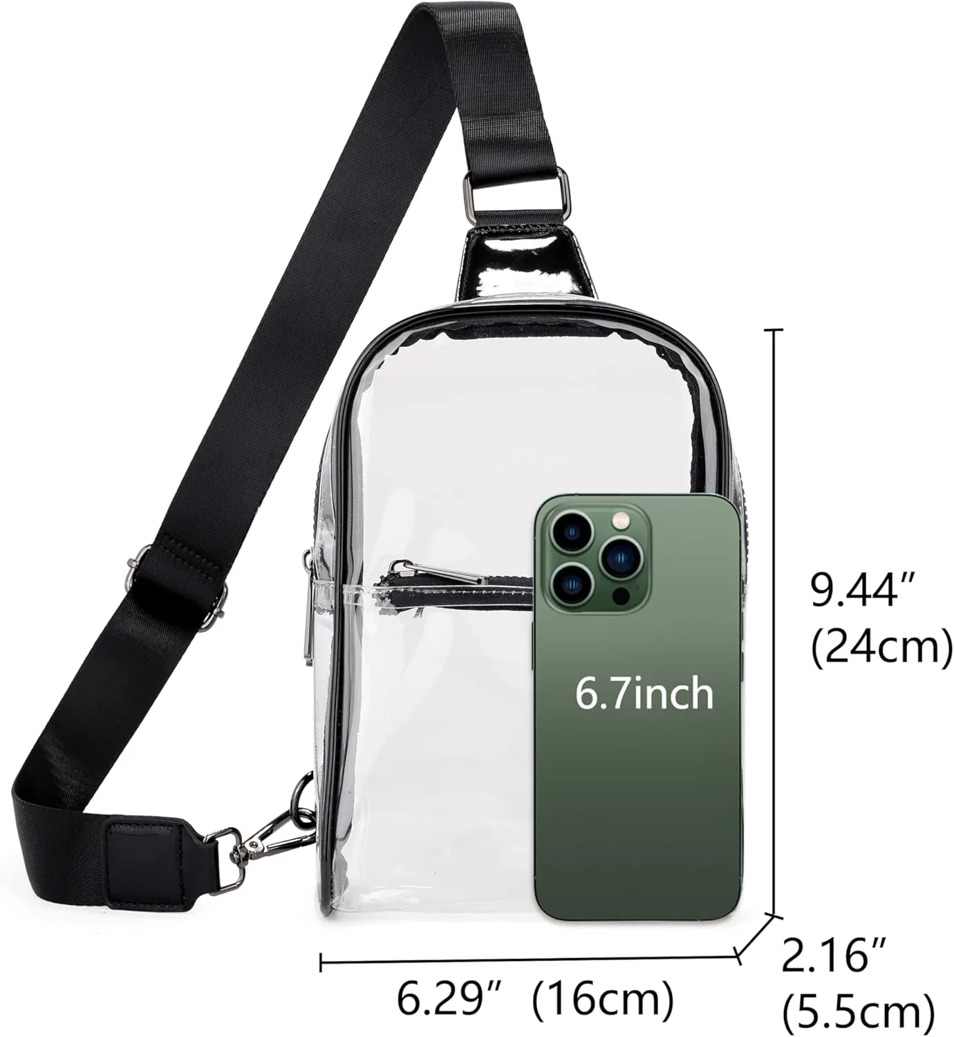 Uromee Sling Bag for Women Crossbody Purse Vegan Leather Fashion Fanny Pack Chest Bag Convertible Small Backpack