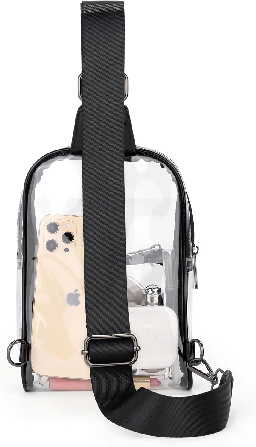 Uromee Sling Bag for Women Crossbody Purse Vegan Leather Fashion Fanny Pack Chest Bag Convertible Small Backpack