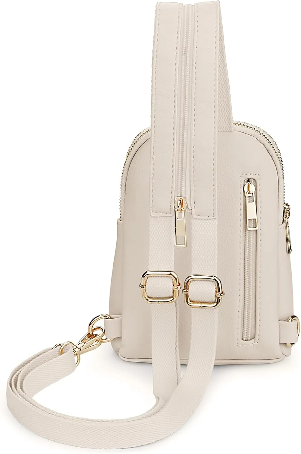 Uromee Sling Bag for Women Crossbody Purse Vegan Leather Fashion Fanny Pack Chest Bag Convertible Small Backpack