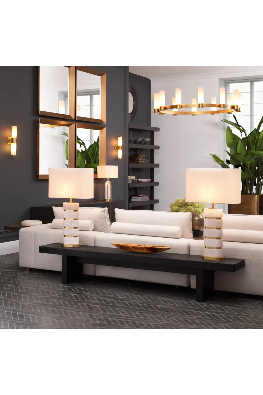 White Modern Table Lamp | Eichholtz Newall