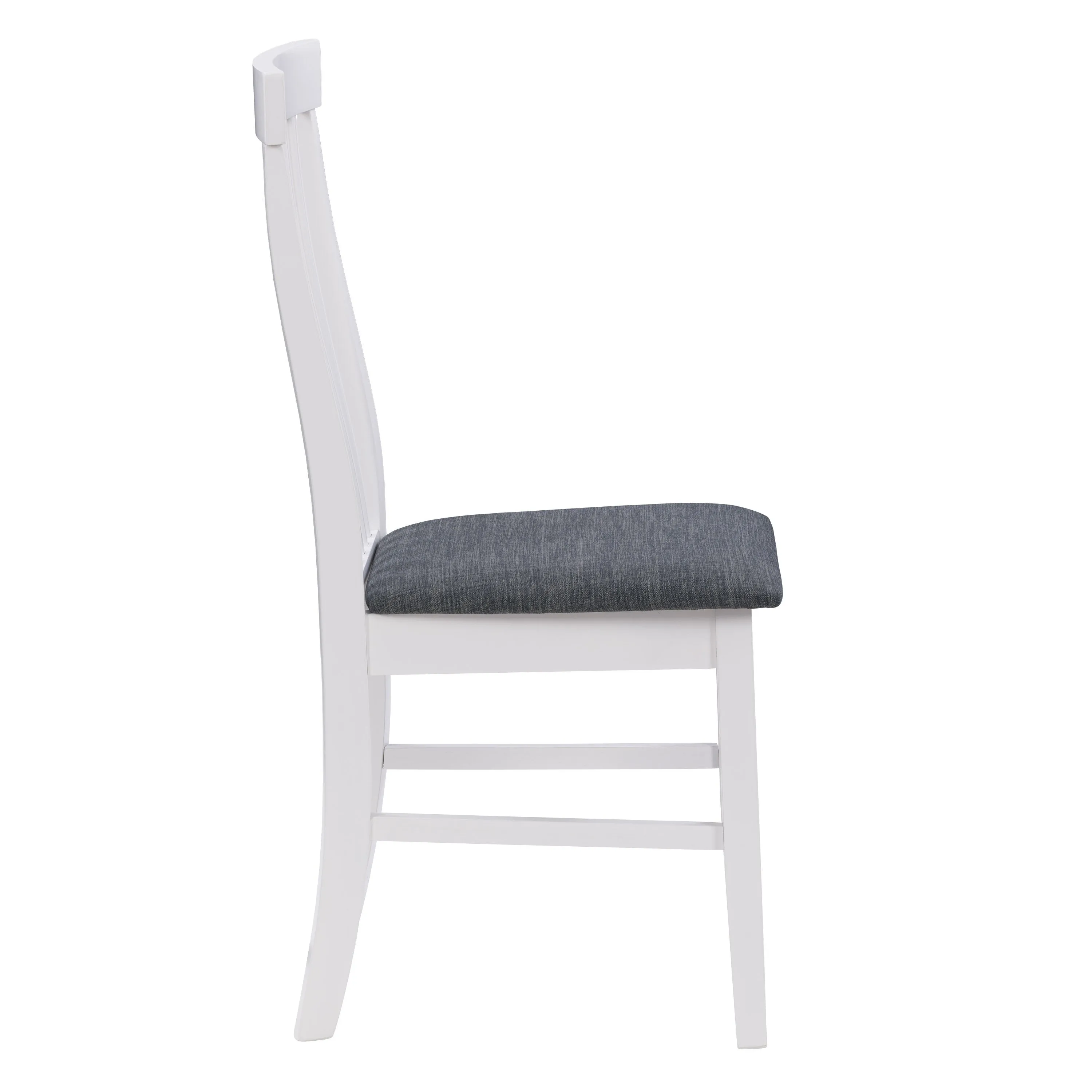 White Wooden Chairs, Set of 2