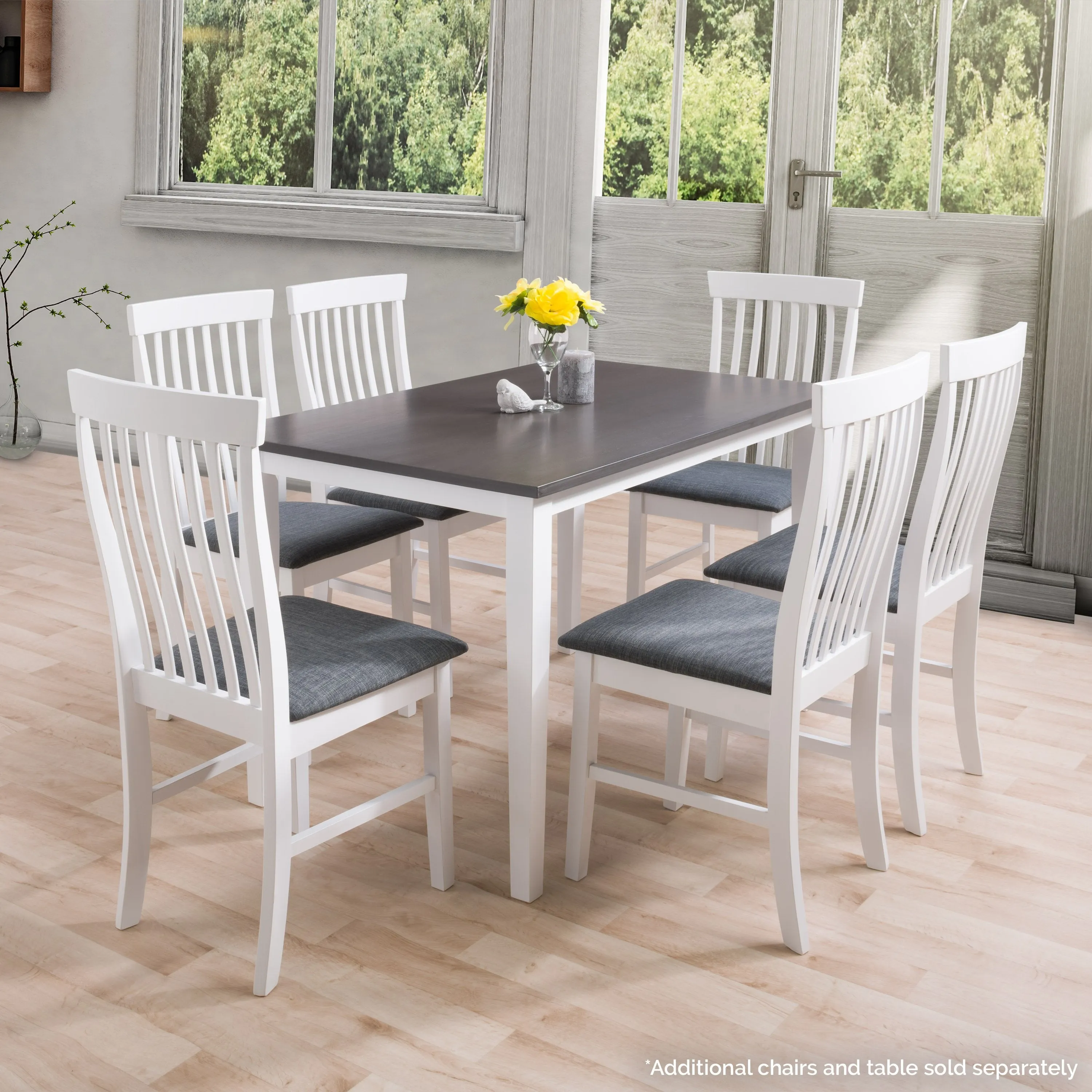 White Wooden Chairs, Set of 2