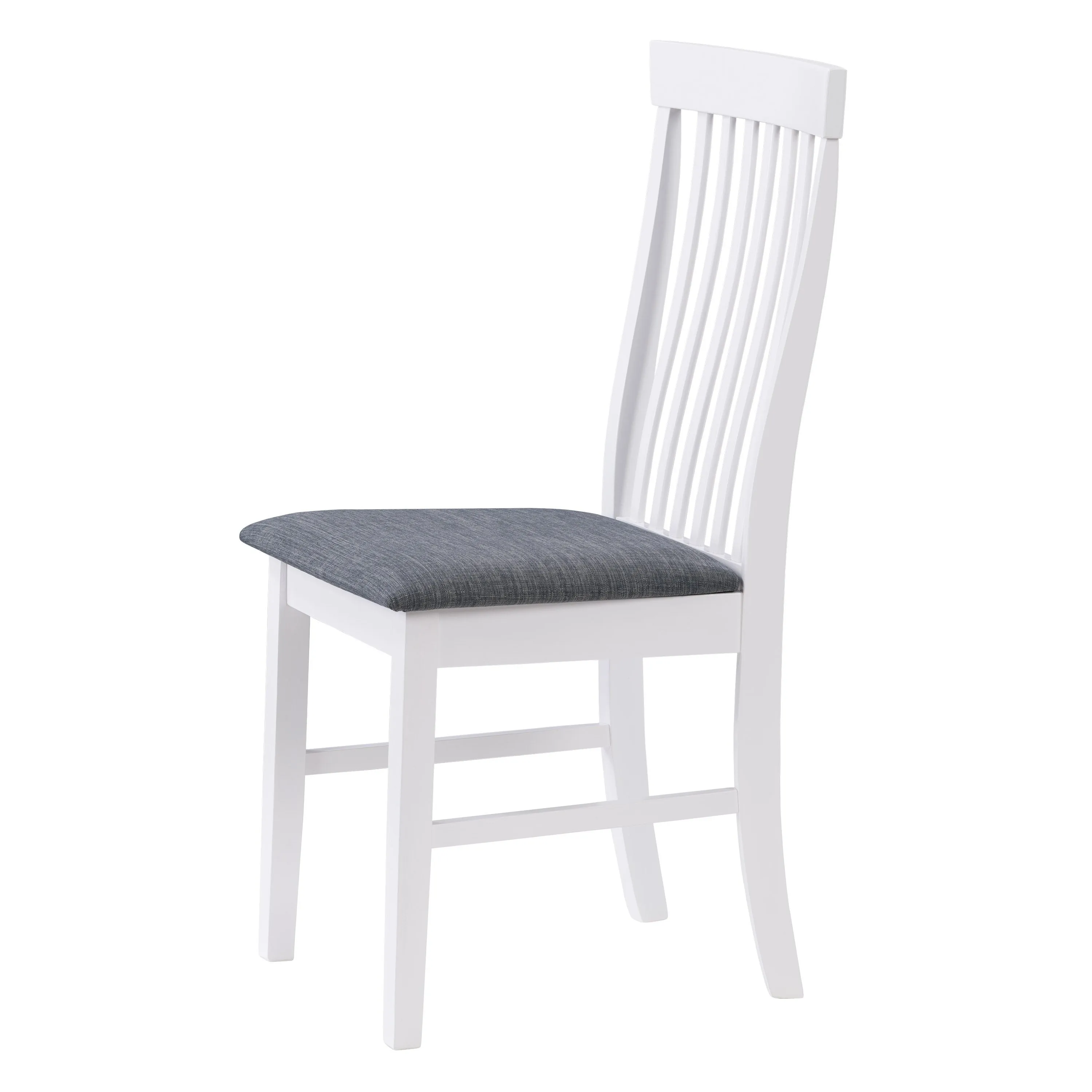White Wooden Chairs, Set of 2