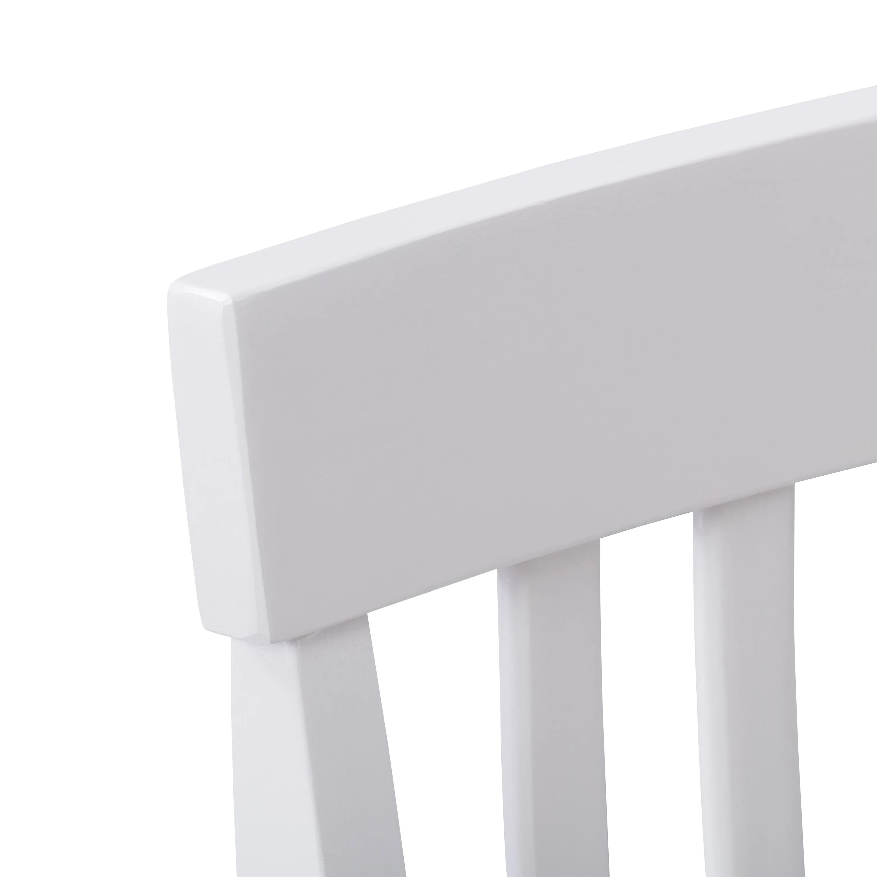 White Wooden Chairs, Set of 2